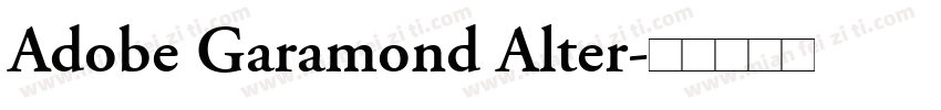 Adobe Garamond Alter字体转换